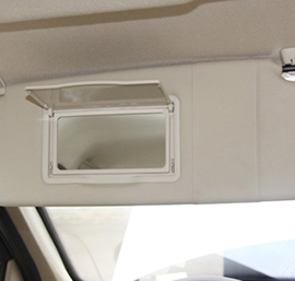 Protective film for automobile sun visor cosmetic mirror