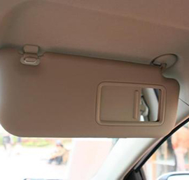 Protective film for automobile sun visor cosmetic mirror