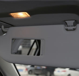 Protective film for automobile sun visor cosmetic mirror