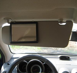 Protective film for automobile sun visor cosmetic mirror